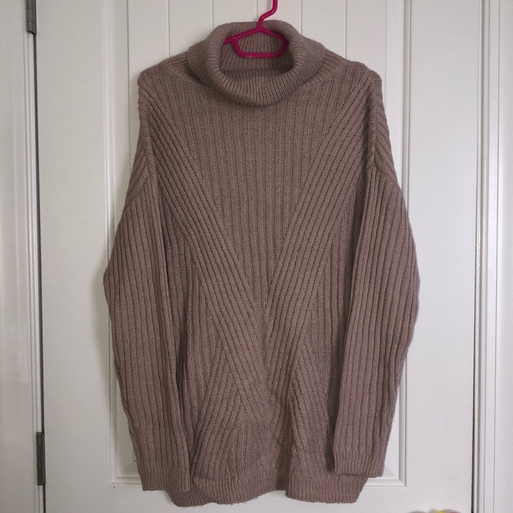 Tan sweater dress